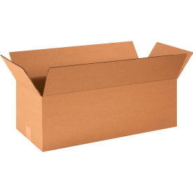 Long Cardboard Corrugated Boxes, 24"L x 10"W x 8"H, Kraft
