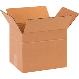 Multi Depth Cardboard Corrugated Boxes, 10"L x 8"W x 8"H, Kraft