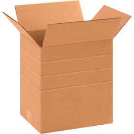 Multi Depth Cardboard Corrugated Boxes, 11-1/4"L x 8-3/4"W x 12"H, Kraft