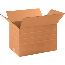 Multi Depth Cardboard Corrugated Boxes, 17-1/4"L x 11-1/2"W x 11"H, Kraft