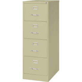 26-1/2" Deep Vertical File Cabinet 4-Drawer Legal Size - Putty