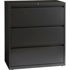 36"W 3 Drawer Lateral File Cabinet, Charcoal