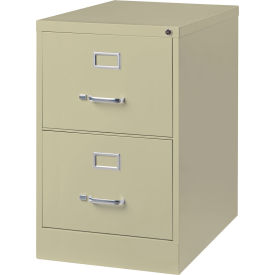 26-1/2" Deep Vertical File Cabinet 2-Drawer Legal Size - Putty