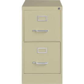 26-1/2" Deep Vertical File Cabinet 2-Drawer Letter Size - Putty