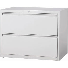 36"W 2 Drawer Lateral File Cabinet, Light Gray