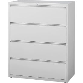 42"W 4 Drawer Lateral File Cabinet, Light Gray