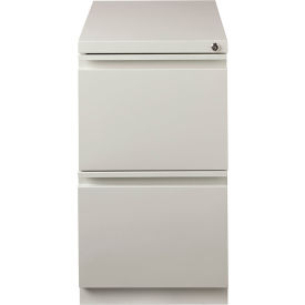 20" Deep File/File Mobile Pedestal - Light Gray