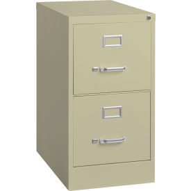 22" Deep Vertical File Cabinet 2-Drawer Letter Size Putty