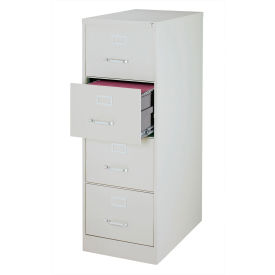 26-1/2" Deep Vertical File Cabinet 4-Drawer Legal Size - Light Gray