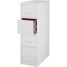 26-1/2" Deep Vertical File Cabinet 4-Drawer Letter Size - Light Gray