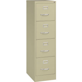 22" Deep Vertical File Cabinet 4-Drawer Letter Size Putty