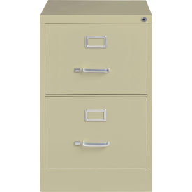25" Deep Vertical File Cabinet 2-Drawer Legal Size - Putty