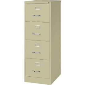 25" Deep Vertical File Cabinet 4-Drawer Legal Size - Putty