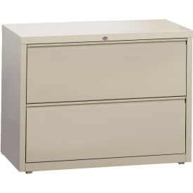 HL1000 Series 36"W 2 Drawer Lateral File Cabinet, Putty