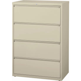 36"W 4 Drawer Lateral File Cabinet, Putty
