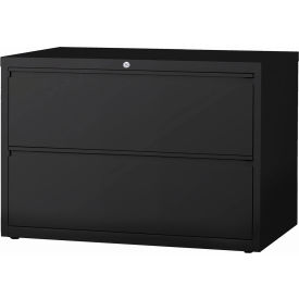 42"W 2 Drawer Lateral File Cabinet, Black