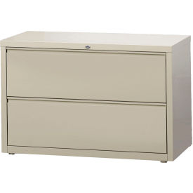 42"W 2 Drawer Lateral File Cabinet, Putty