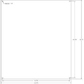 18" X 16" Aluminum Mounting Plate - Min Qty 5