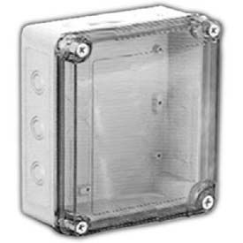 5" X 5" X 3" Non-Metallic Enclosure, Transparent Cover, Knockouts - Min Qty 4