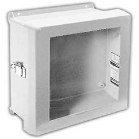 VJB 6" X 6" Non-Metallic Enclosure, Bonded Window, Hinge, 1 Padlockable Latch