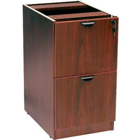 Pedestal File/File, Mahogany