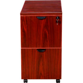 Mobile Pedestal - File/File - Mahogany