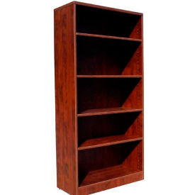 5-Shelf Bookcase, 31"W x 14"D x 65-1/2"H, Mahogany