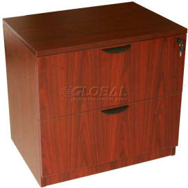 2-Drawer Lateral File, Mahogany
