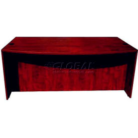 Bow Front Desk Shell - 71" - Mahogany