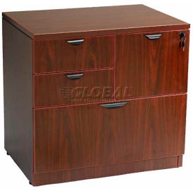 31W" x 22D" Mahogany Lateral File
