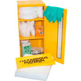 Large Wall Mount Spill Containment Cabinet, 12"W x 14"D x 28"H, Oil Only