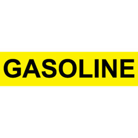 Pressure Sensitive Pipe Marker, Gasoline, 14"W x 2-1/4"H, Pack of 25