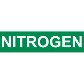 Pressure Sensitive Pipe Marker, Nitrogen, 7"W x 1-1/8"H, Pack of 25