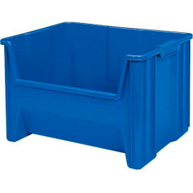 Plastic Stack-N-Store Bin, 15-1/4"L x 19-7/8"W x 12-7/16"H, Blue