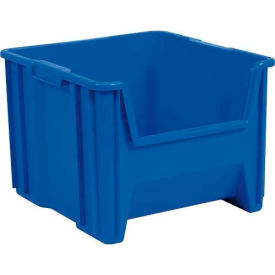 Plastic Stack-N-Store Bin, 17-1/2"L x 16-1/2"W x 12-1/2"H, Blue