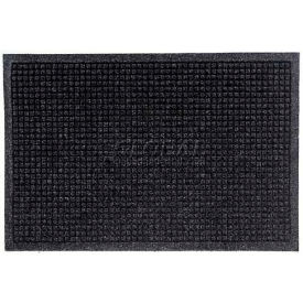 Squares Entrance Mat Fashion Border 3/8" Thick 4' x 6' Charcoal