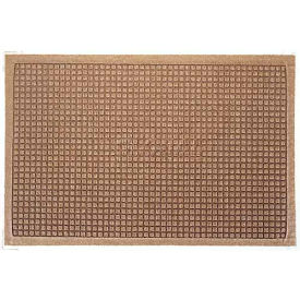 Squares Entrance Mat Fashion Border 3/8" Thick 3' x 5' Brown