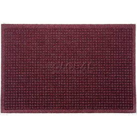 Squares Entrance Mat Fashion Border 3/8" Thick 3' x 5' Burgundy