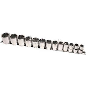 Chrome Socket, 1/2" Drive, 6 Point, 13/16", Short