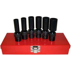 Impact Flex Socket Set, 3/8" Drive, 6 Point, Deep, 6 Piece