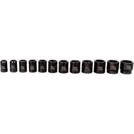 Impact Socket Set, 1/2" Drive, 6 Point, Short, 12 Piece