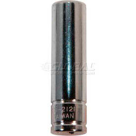 Chrome Socket, 1/4" Drive - Deep, 6 Point, 11/32"