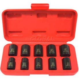 Metric Impact Socket Set, 3/8" Drive, 6 Point, Short, 10 Piece