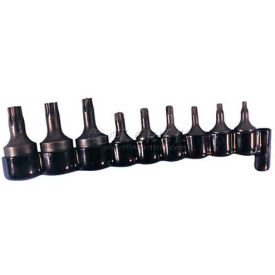 Internal Torx Socket Set, 1/4" & 3/8" Drive, T10 To T50 , 9 Piece