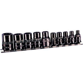 External Torx Socket Set, 1/4" & 3/8" Drive, E4 To E18, 10 Piece