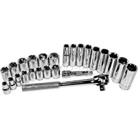 Metric Socket Set, 3/8" Drive, 6 Point, 26 Piece