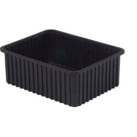 ESD-Safe Divider Box, 22-13/32"L x 17-13/32"W x 8"H, Black, Polypropylene