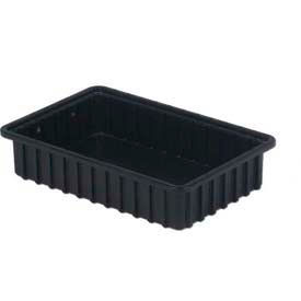 ESD-Safe Divider Box, 16-1/2"L x 10-29/32"W x 3-1/2"H, Black, Polypropylene