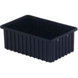 ESD-Safe Divider Box, 16-1/2"L x 10-29/32"W x 6"H, Black, Polypropylene