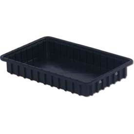 ESD-Safe Divider Box, 16-1/2"L x 10-29/32"W x 2-1/2"H, Black, Polypropylene
